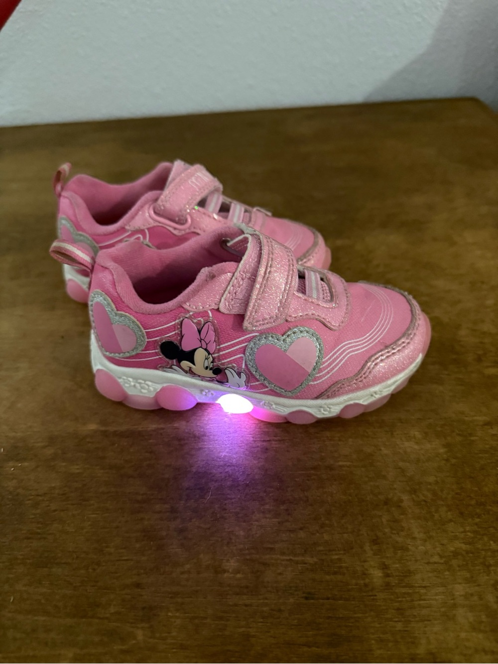 Kids Pink Light-Up Sneakers